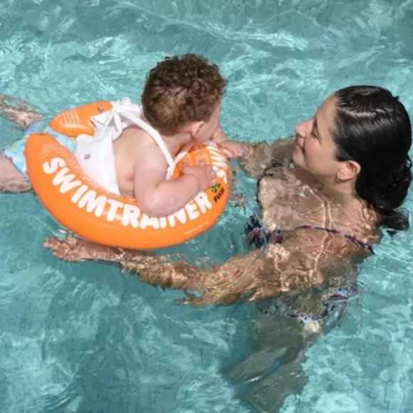 FREDS SWIM ACADEMY SWIMTRAINER Classic Orange, Baby Pool Float Ring for Toddlers - Picture 6 of 8